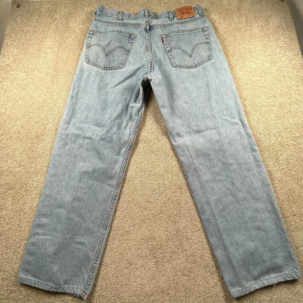 Levi's 550 Relaxed Fit Jeans Mens 38 Blue Light Wash Straight Everyday Wear‎